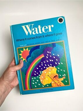 Vintage Pop-Up Science Book Random House 60s Water Rain Snow Pop-Ups Slides Tabs